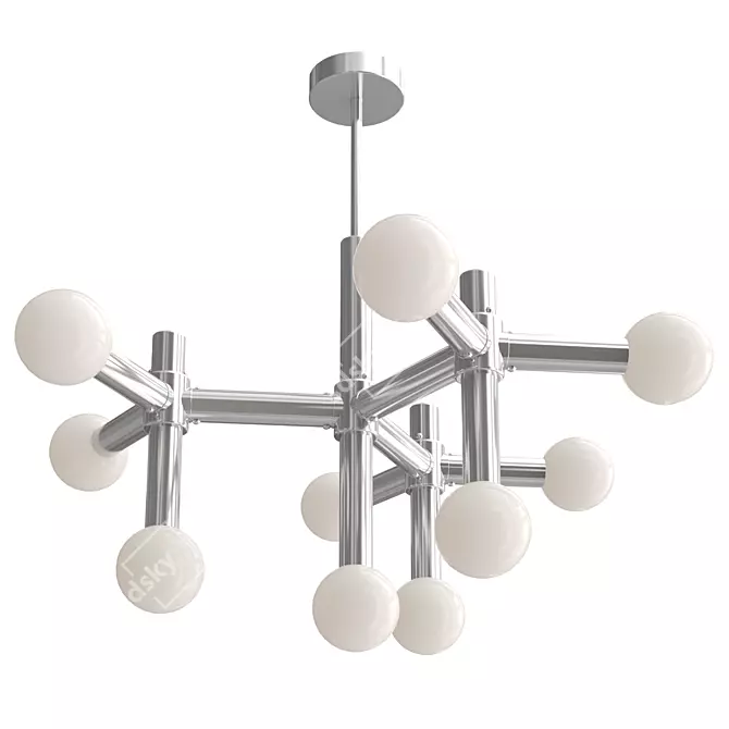 Modern Network Chandelier, 80cm 3D model image 1