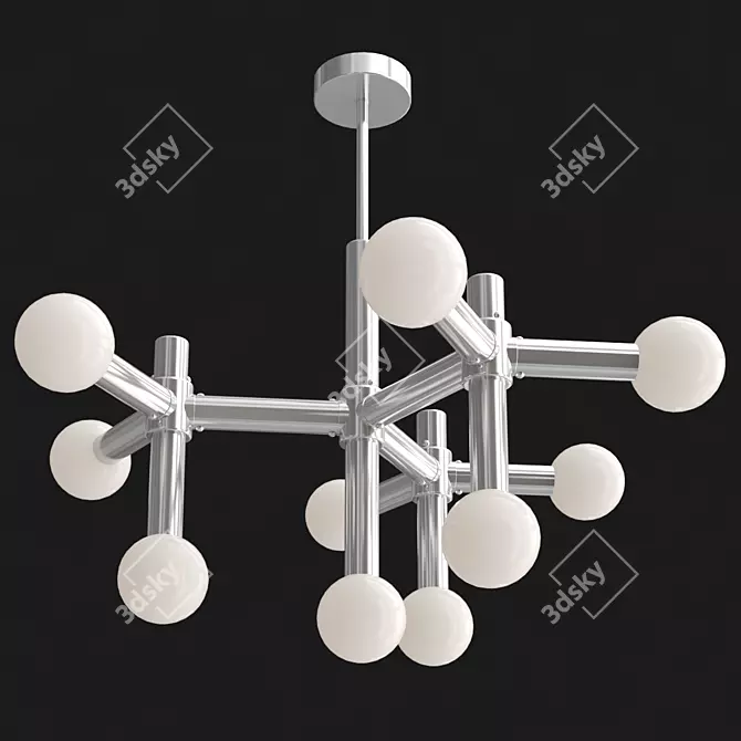 Modern Network Chandelier, 80cm 3D model image 2