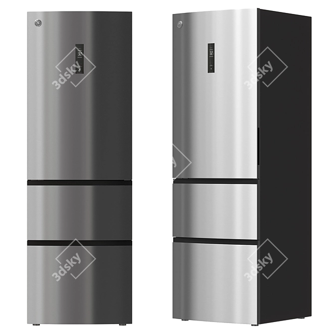 Compact 3-in-1 Fridge Set 3D model image 1