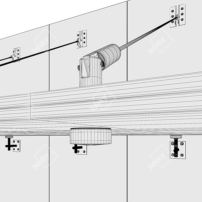 Sleek Glass Canopy Expansion 3D model image 5