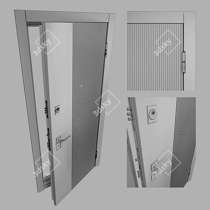 Custom-made Entry Door M11 3D model image 3