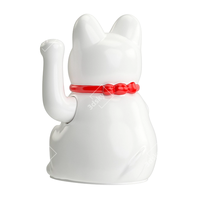 Japanese Lucky Cat Figurine 3D model image 3