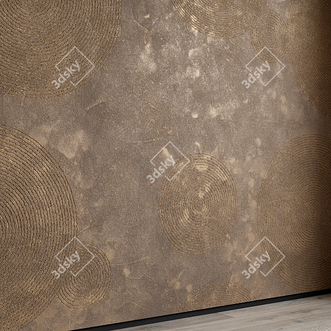 Decorative Plaster Set with Textures 3D model image 4