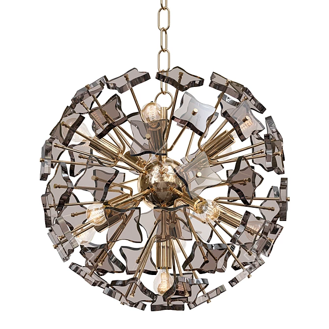  1960s Rose Gold Sputnik Chandelier 3D model image 1