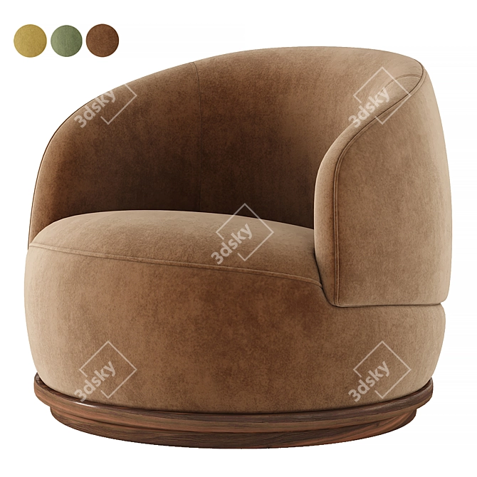 District Eight ORBIT Armchair Max 3Ds Corona 3D model image 1