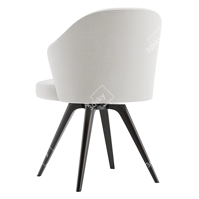 Elegant Minotti Leslie Swivel Chair 3D model image 5