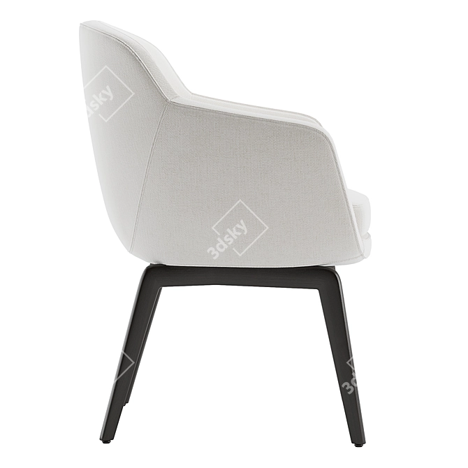 Sleek Minotti Belt Dining Chair 3D model image 3