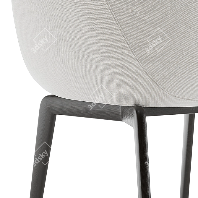 Sleek Minotti Belt Dining Chair 3D model image 6