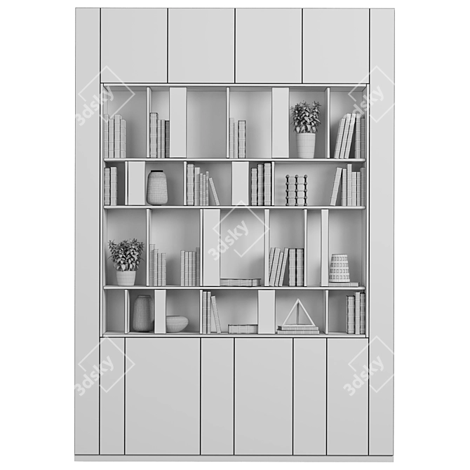 Modular Adjustable Storage Shelving 3D model image 4