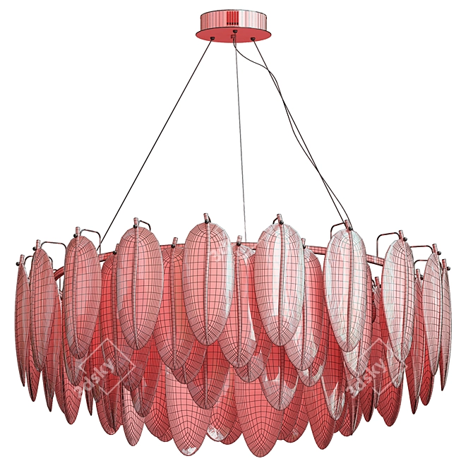 Elegant LORELEY Chandelier D80cm 3D model image 3