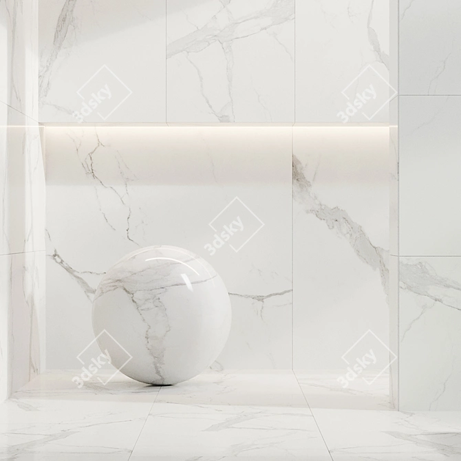 Marble BUNDLE: Calacatta Gold & Carrara White 3D model image 3