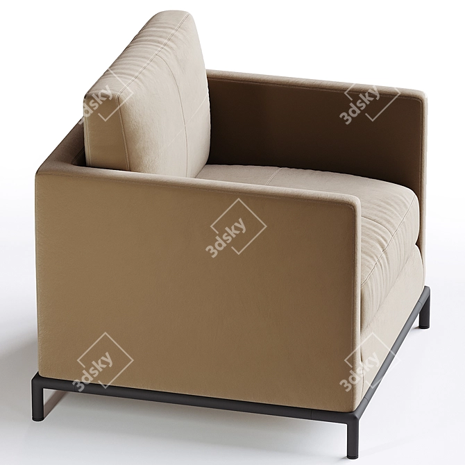 Modern Italian Design Armchair George 3D model image 2