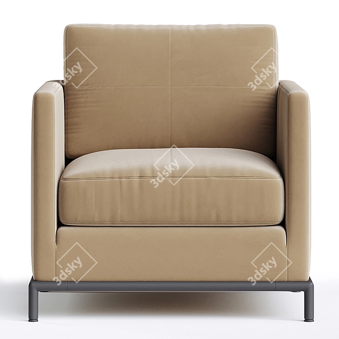 Modern Italian Design Armchair George 3D model image 4