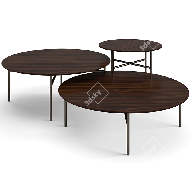 Modern Minotti Lelong Coffee Set 3D model image 3