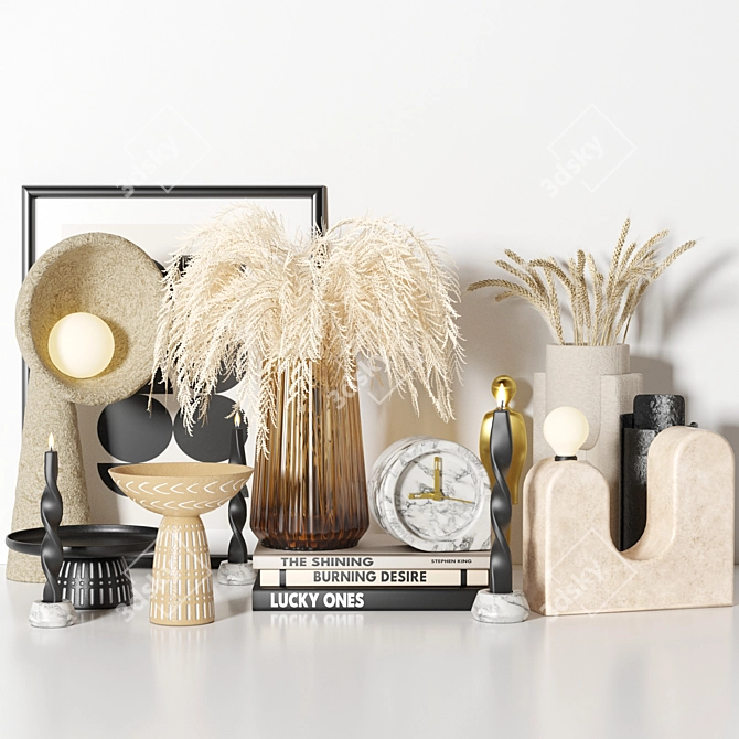 Elegant Decorative Set with Turbosmooth 3D model image 3