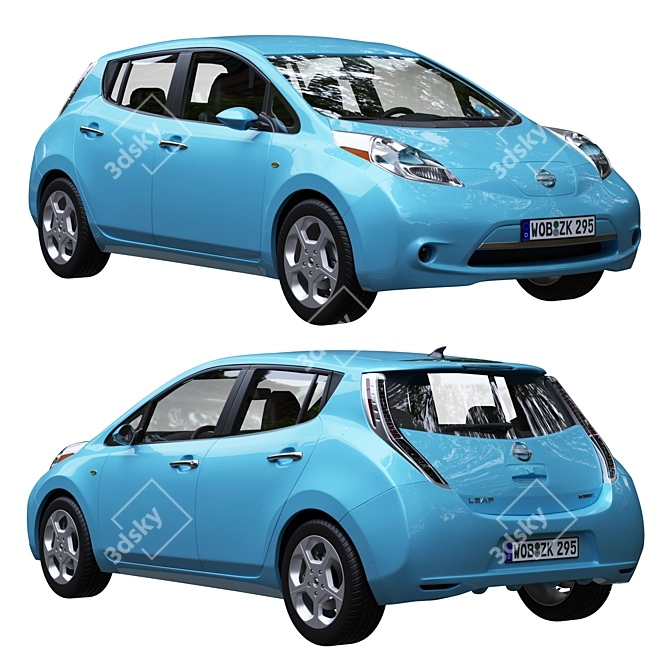 Electric Car Nissan Leaf 2011 3D model image 1