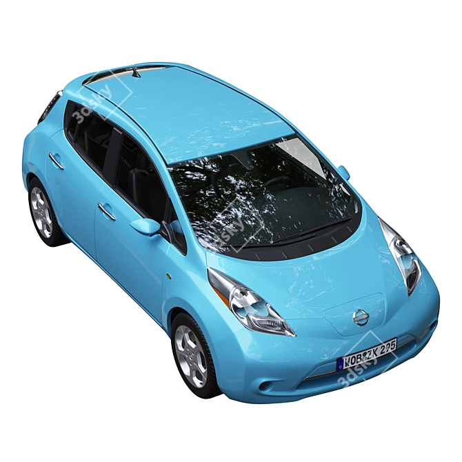 Electric Car Nissan Leaf 2011 3D model image 3