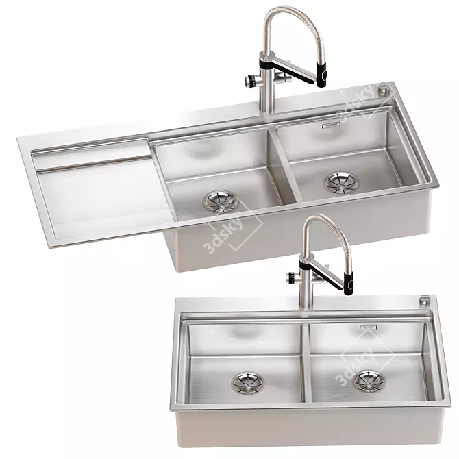 Versatile BLANCO DIVON Sink Set 3D model image 3