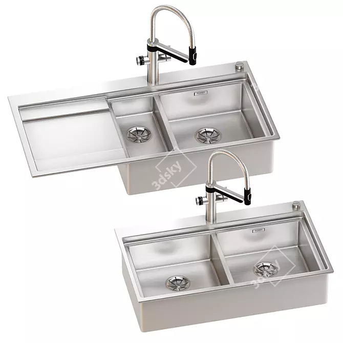 Versatile BLANCO DIVON Sink Set 3D model image 4