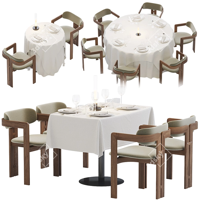 Luxury Tablecloth Bundle Set - Gallotti & Radice + Sylvestrina 3D model image 1