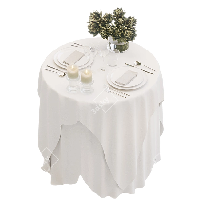 Luxury Tablecloth Bundle Set - Gallotti & Radice + Sylvestrina 3D model image 15