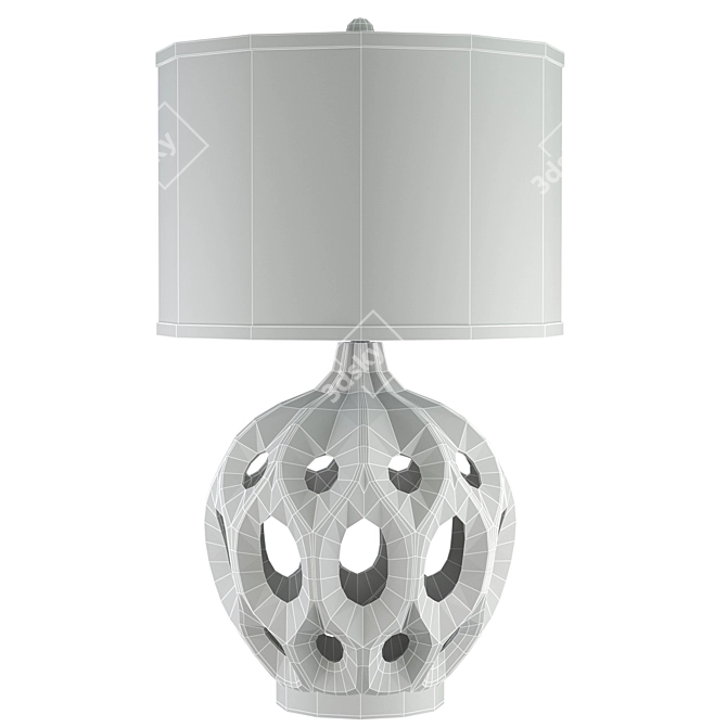 Elegant Regina Ceramic Table Lamp 3D model image 2