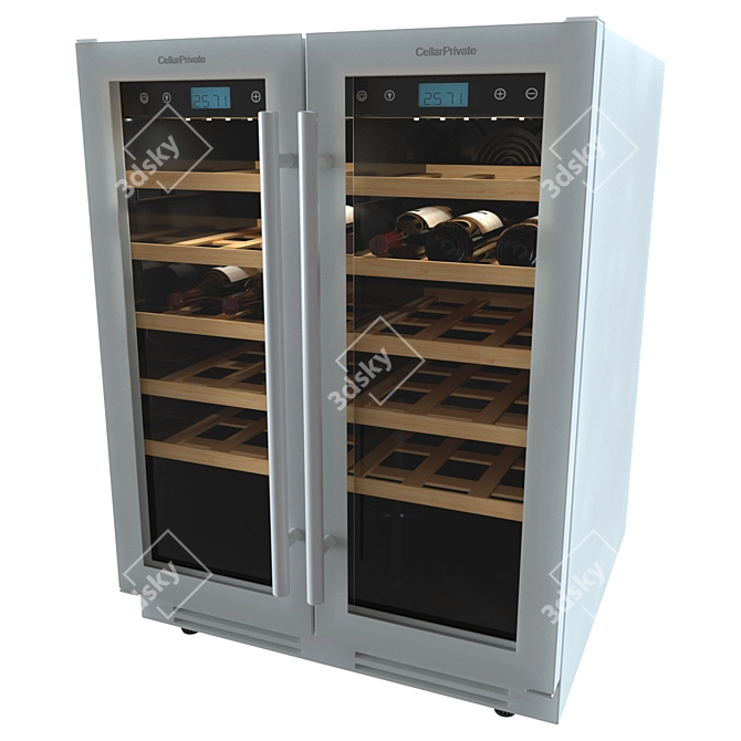 Dual Chamber Wine Fridge CP042-2TW 3D model image 5