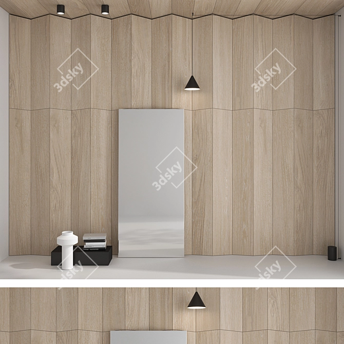 Modern 3D Panel Set Design 3D model image 3