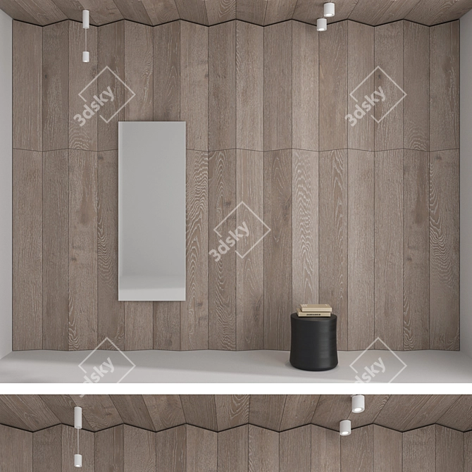 Modern 3D Panel Set Design 3D model image 4