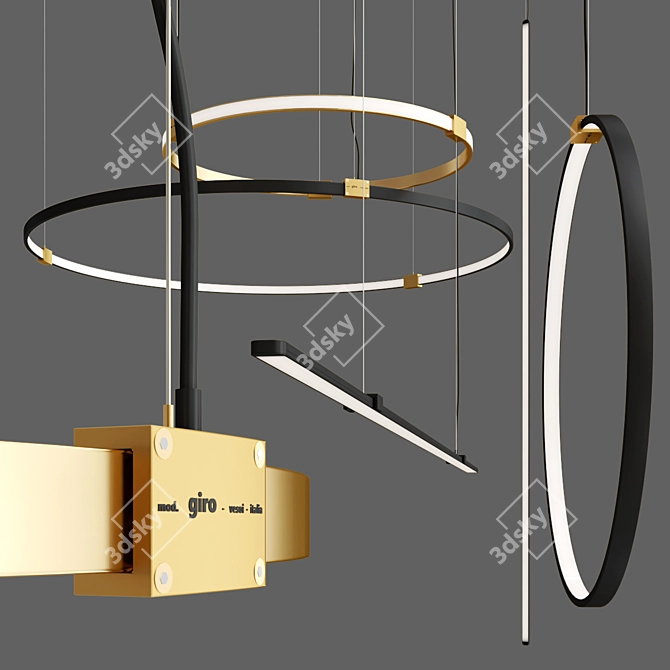 Modern LED Pendant Lighting Collection 3D model image 2