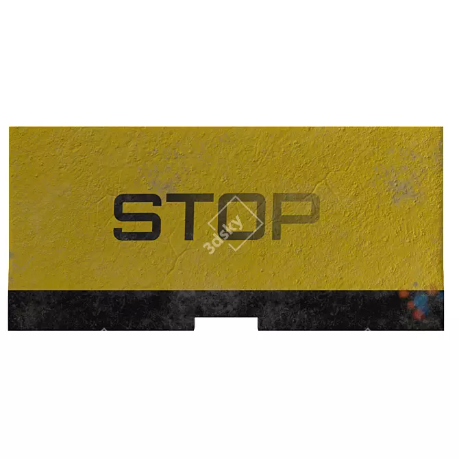 Road Sign "STOP 3D model image 1