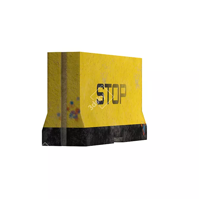 Road Sign "STOP 3D model image 3