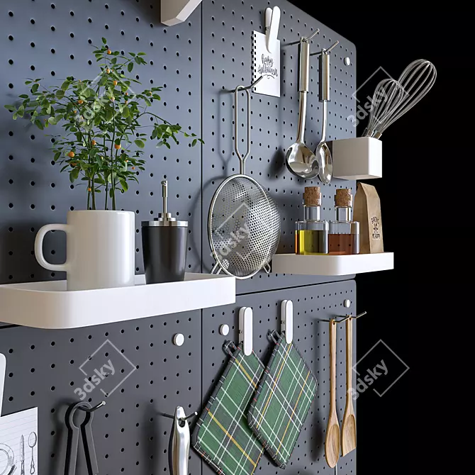 Organized Kitchen 3D Accessories Kit 3D model image 3