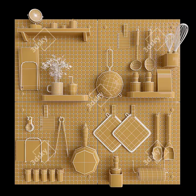 Organized Kitchen 3D Accessories Kit 3D model image 5