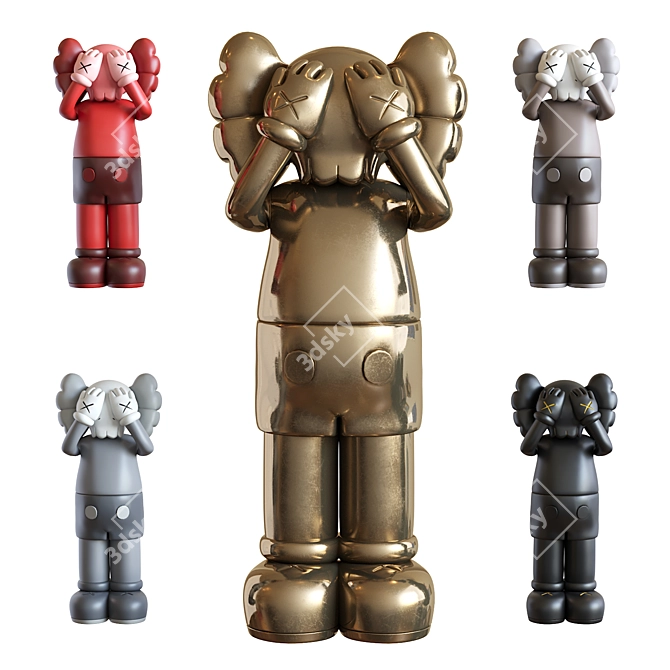  KAWS Holiday Sculpture Model for 3D Max 3D model image 1