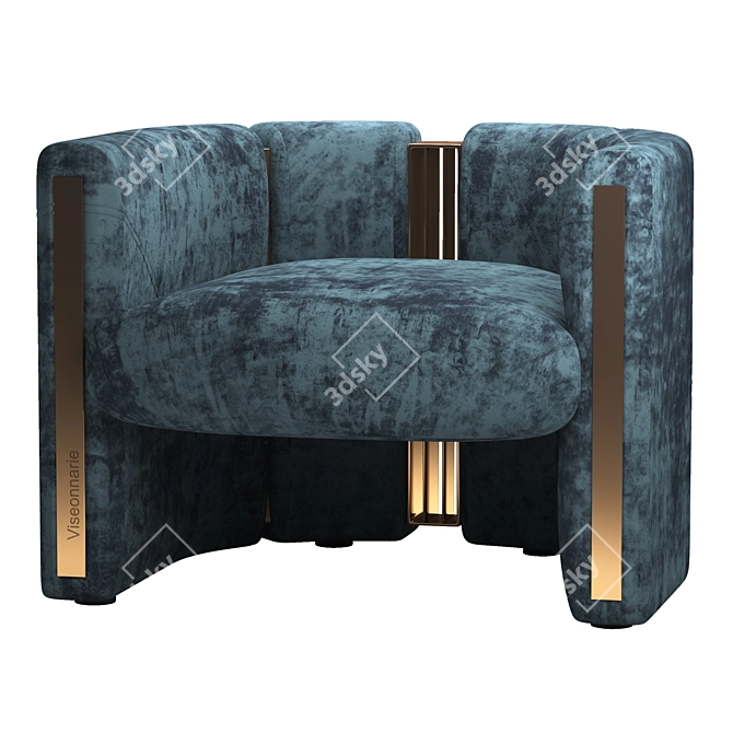 Luxury Petra Armchair 3D Model 3D model image 3