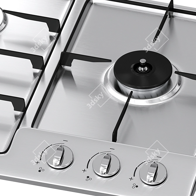 SK Magic Gas Cooktop Trio 3D model image 5