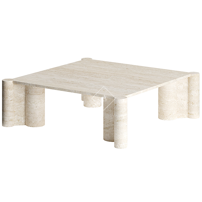 Elegant Marble Jumbo Coffee Table 3D model image 1