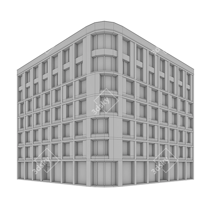 Modernist Building Model Kit 3D model image 4