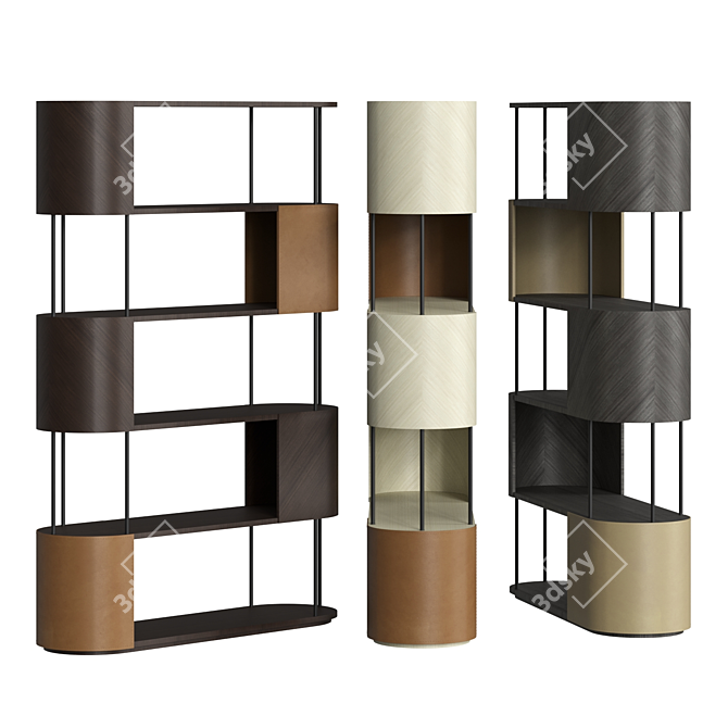 Modular Gae Bookcase by Carpanelli 3D model image 1