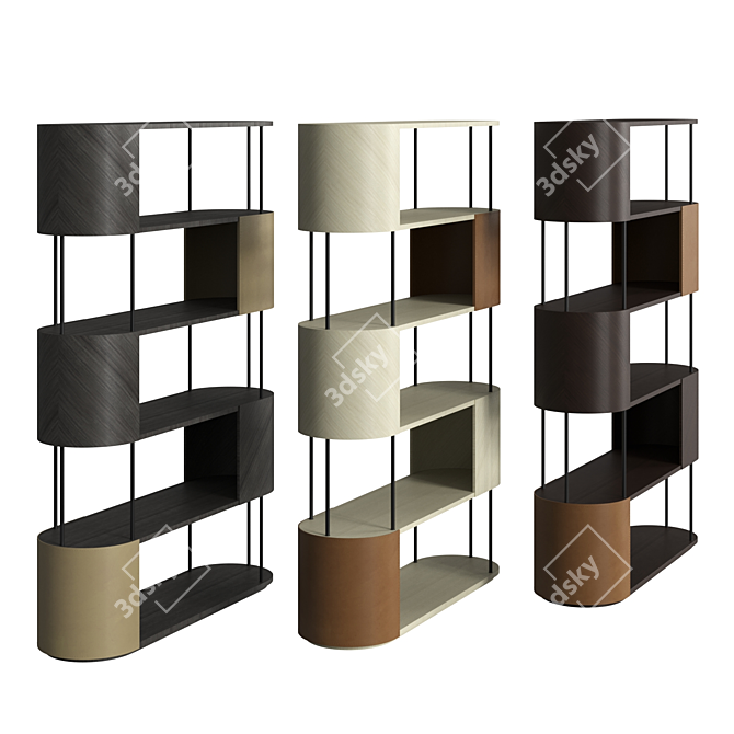 Modular Gae Bookcase by Carpanelli 3D model image 2