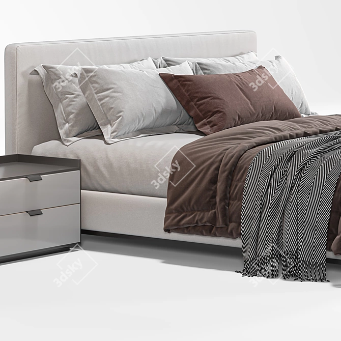 Elegant Minotti Andersen Bed 3D model image 2