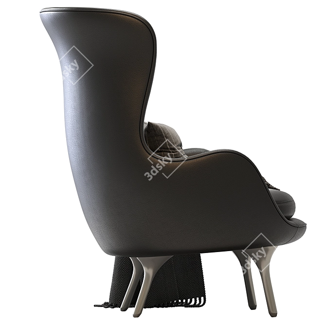 Modern Leather Easy Chair Design 3D model image 6