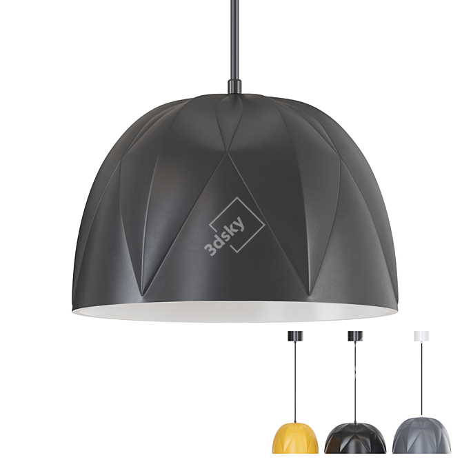 Scandinavian Styled Pendant Lamp 3D model image 1