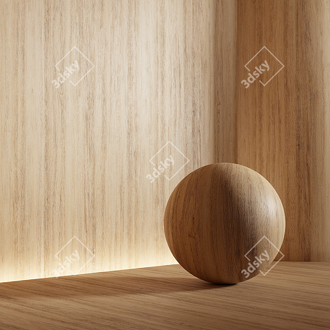  Seamless Wood Material Texture 3D model image 1