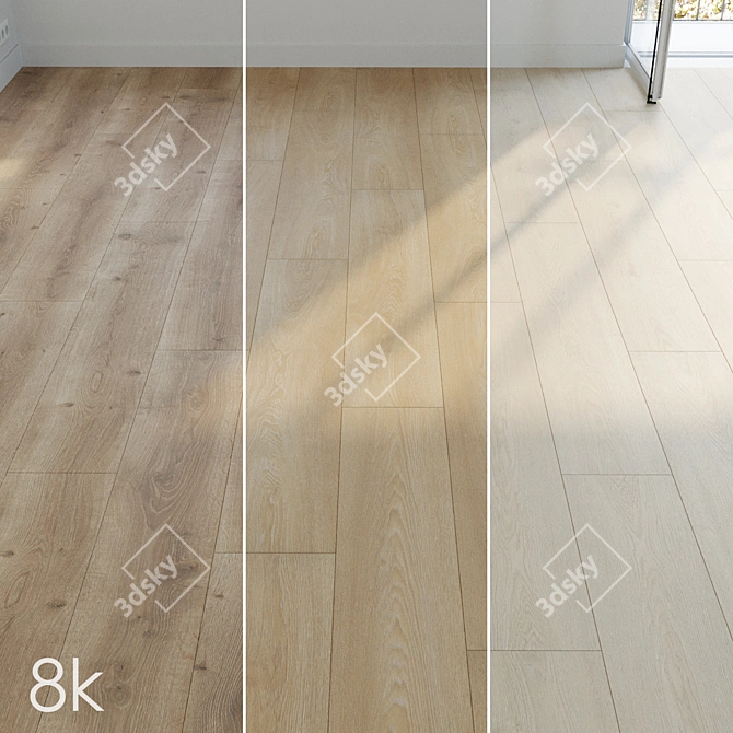 Premium Oak Parquet Texture Bundle 3D model image 1