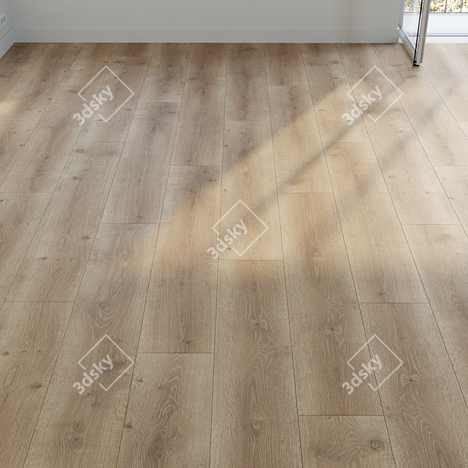 Premium Oak Parquet Texture Bundle 3D model image 4