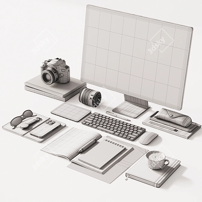 Pro Workspace Setup Kit 3D model image 7