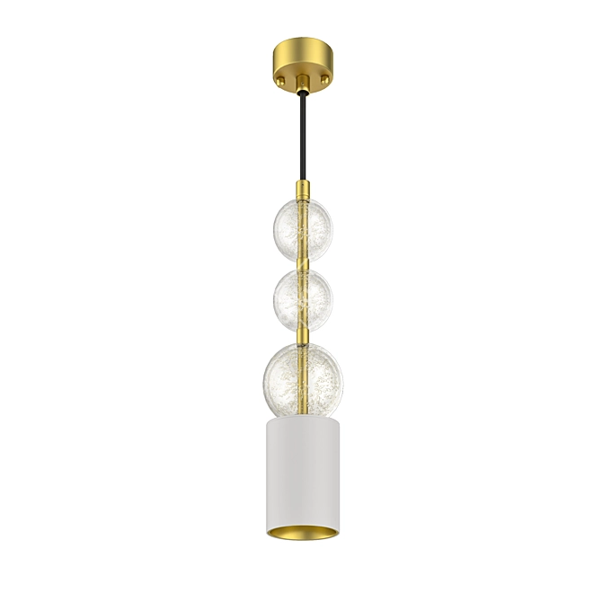 Modern Aluminum Pendant Light Fixture 3D model image 2