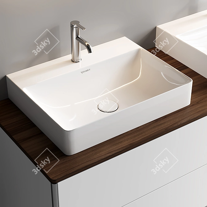 XSquare Double Vanity Set 3D model image 2